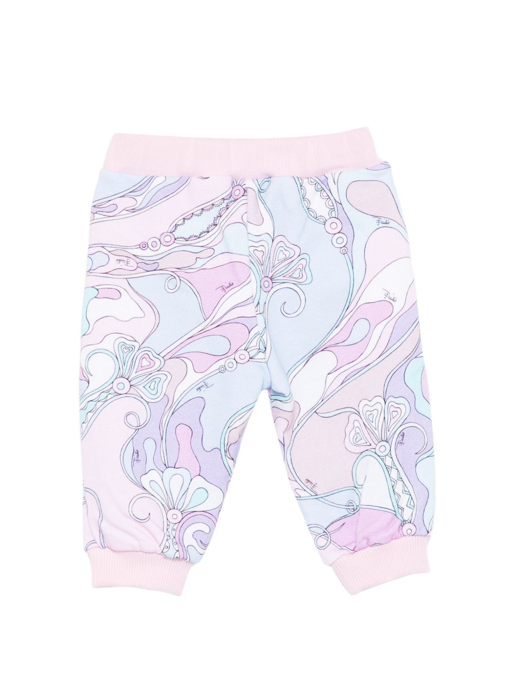 Pantaloni sportivi per neonata Emilio Pucci Junior multicolore con stampa astratta PZ6000 Z3343 51SCE EMILIO PUCCI KIDS