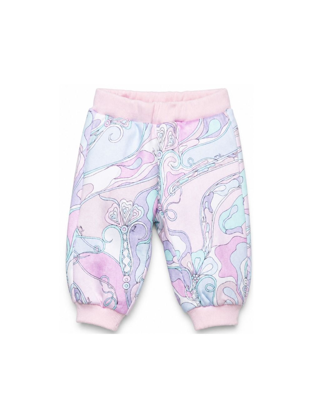 Pantaloni sportivi per neonata Emilio Pucci Junior multicolore con stampa astratta PZ6000 Z3343 51SCE EMILIO PUCCI KIDS