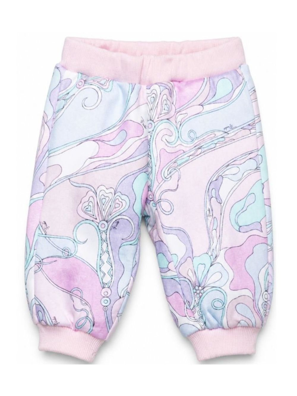 Pantaloni sportivi per neonata Emilio Pucci Junior multicolore con stampa astratta PZ6000 Z3343 51SCE EMILIO PUCCI KIDS