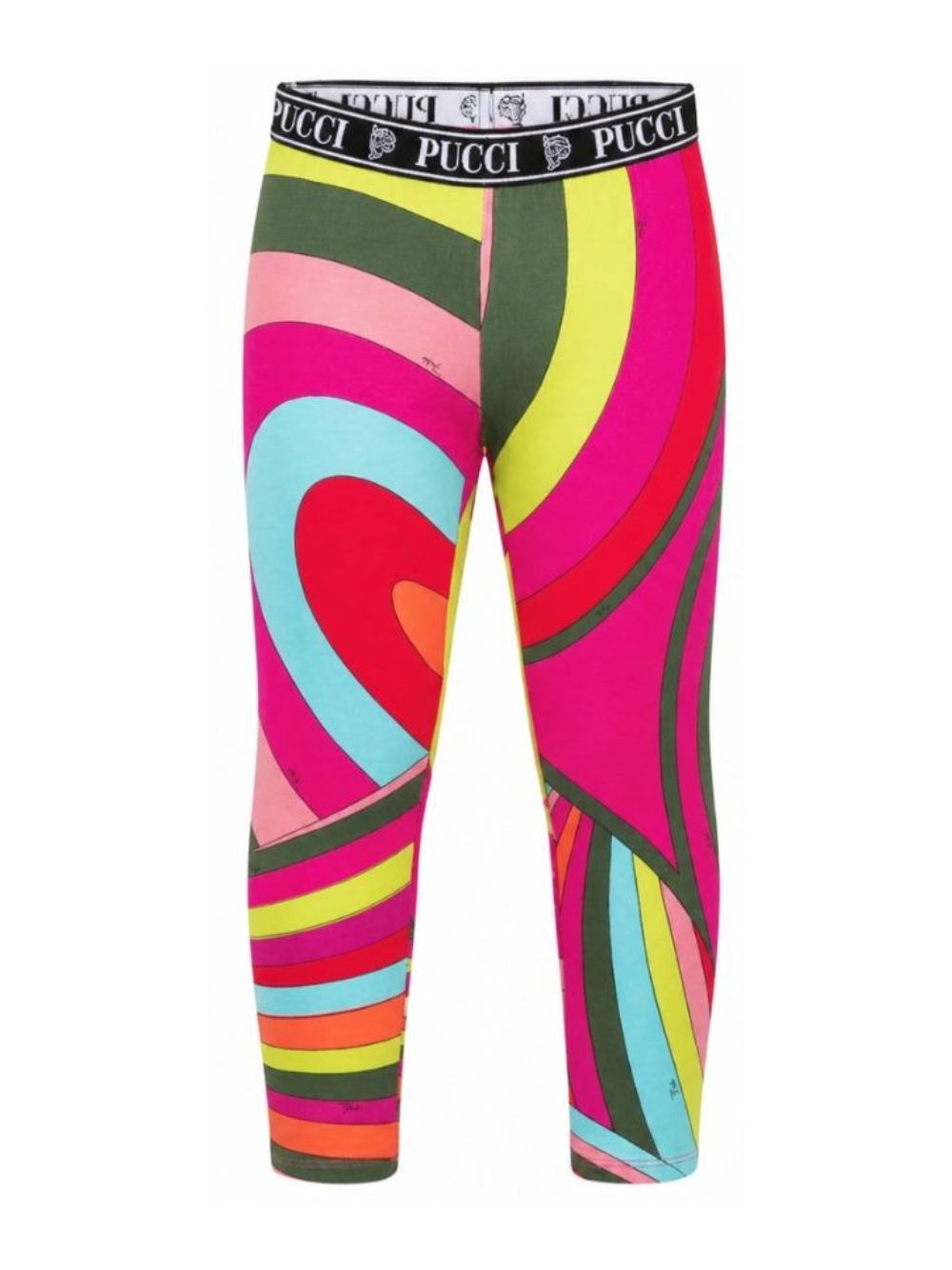Leggings Mirra per bambina Emilio Pucci Junior multicolore con stampa astratta PZ6A41 Z3346 999 EMILIO PUCCI KIDS