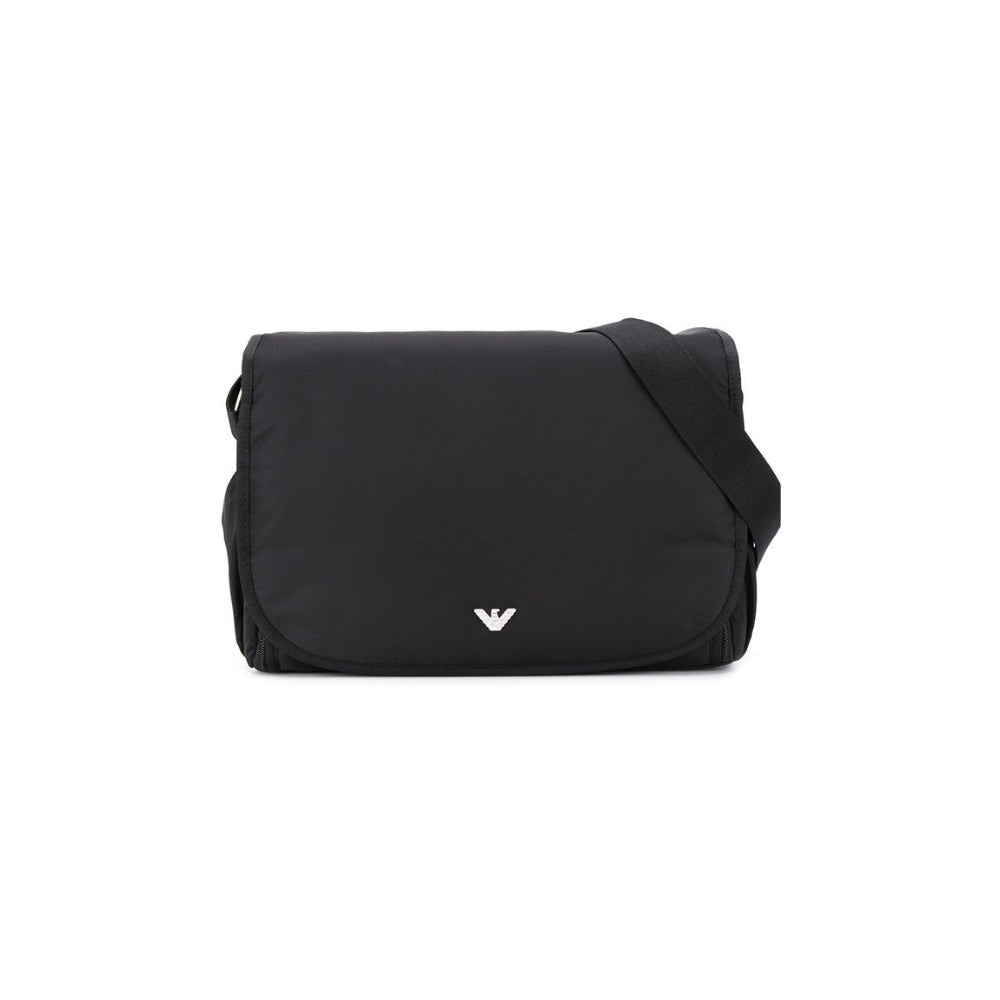 Borsa fasciatoio per neonati Emporio Armani Kids nera con placca con logo 402145 CC904 00020 EMPORIO ARMANI KIDS