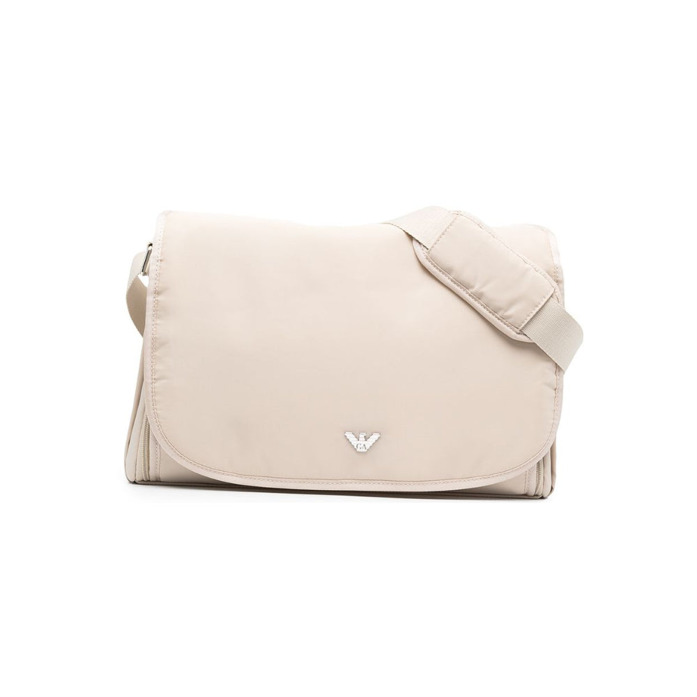 Borsa fasciatoio per neonati Emporio Armani Kids beige con placca con logo sul davanti 402145 CC904 00055 EMPORIO ARMANI KIDS