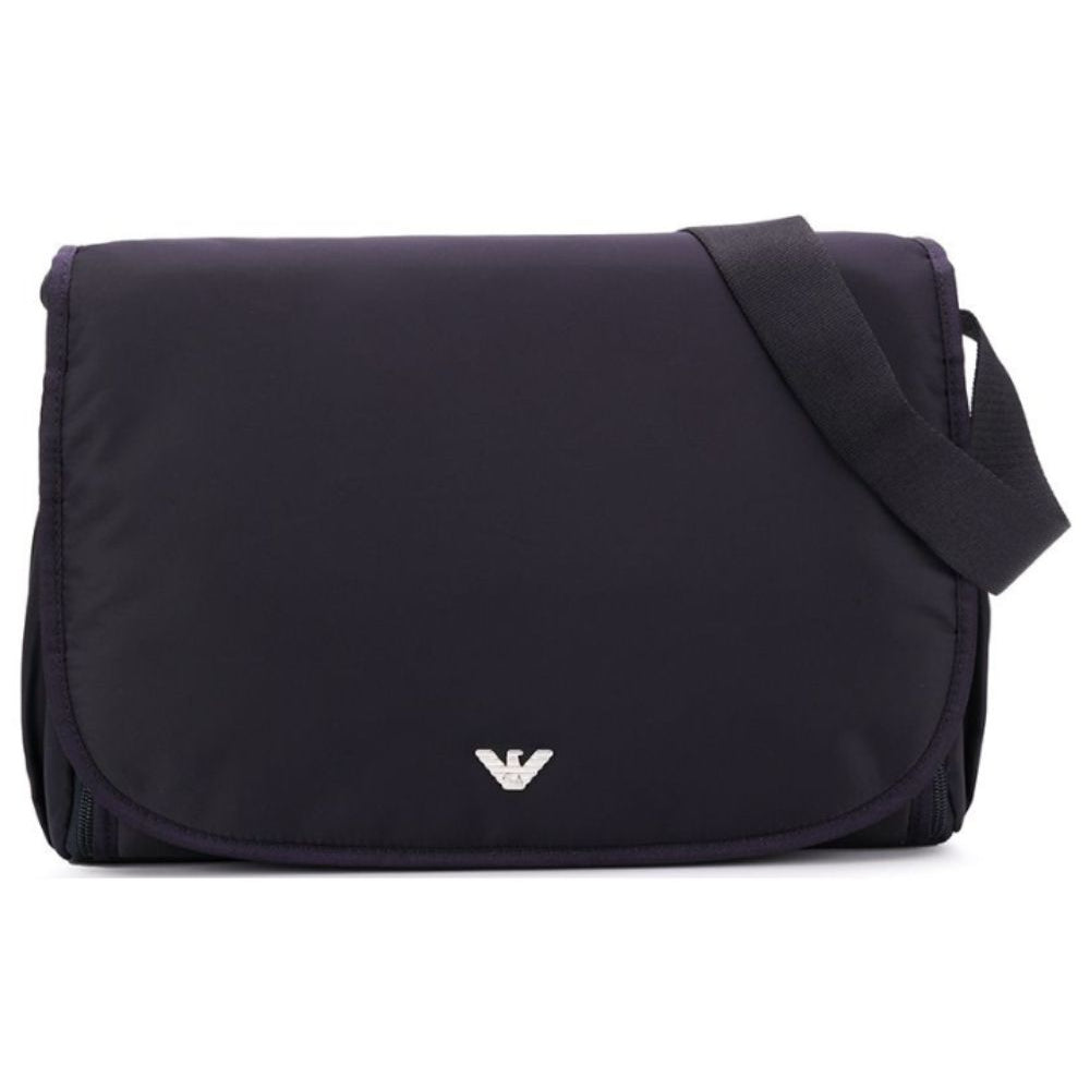Borsa fasciatoio per neonati Emporio Armani Kids blu con placca con logo sul davanti 402145 CC904 06935 EMPORIO ARMANI KIDS
