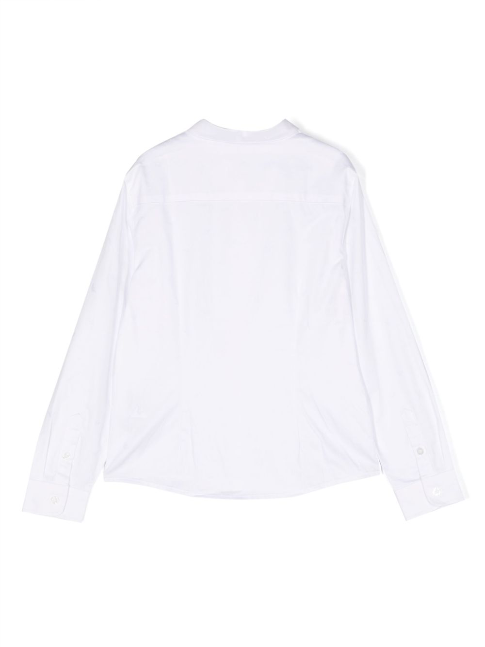 Camicia per bambino Emporio Armani Kids bianca con logo jacquard 8N4C09 1N06Z 0100 EMPORIO ARMANI KIDS