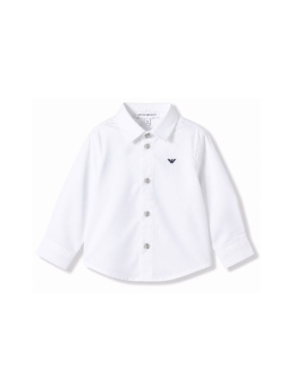 Camicia per neonato Emporio Armani Kids bianca con logo 8NHC01 4NGDZ 0100 EMPORIO ARMANI KIDS