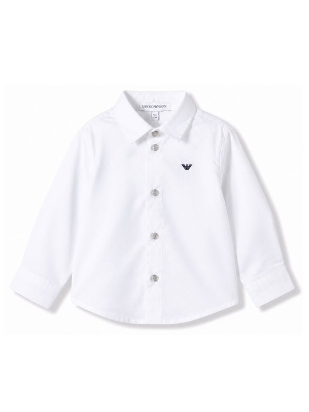 Camicia per neonato Emporio Armani Kids bianca con logo 8NHC01 4NGDZ 0100 EMPORIO ARMANI KIDS