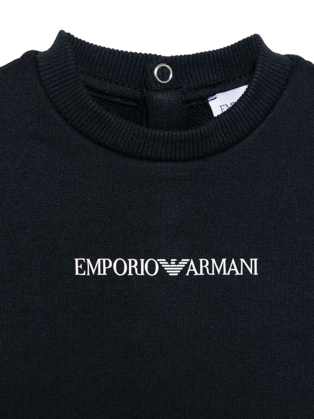 Felpa per neonato Emporio Armani Kids blu con logo sul davanti EB000301 AF14681 UB118 EMPORIO ARMANI KIDS