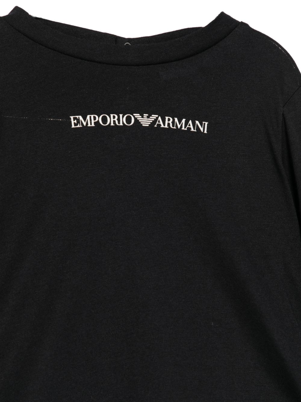 T-shirt per neonato Emporio armani nera a maniche lunghe EB000418 AF15013 MB005 EMPORIO ARMANI KIDS
