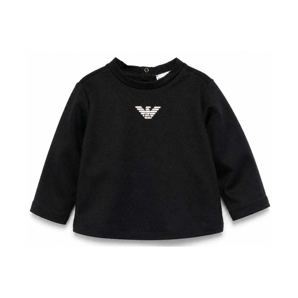 T-shirt per neonato Emporio Armani Kids blu con logo Aquila sul davanti EB000418 AF15013 MB250 EMPORIO ARMANI KIDS