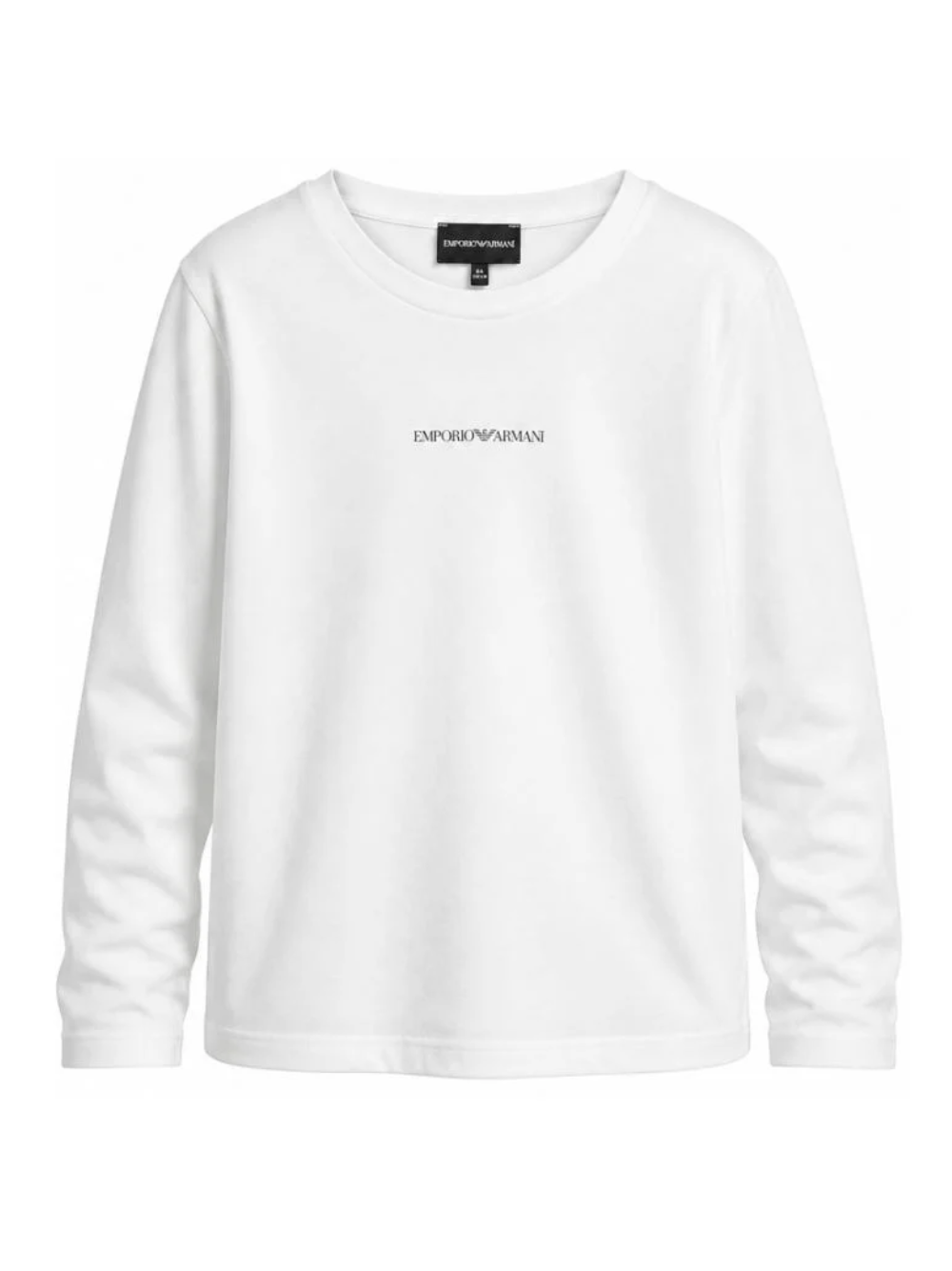 T-shirt per bambino Emporio Armani Kids bianca con dettaglio logo EB000420 AF15013 M0135 EMPORIO ARMANI KIDS