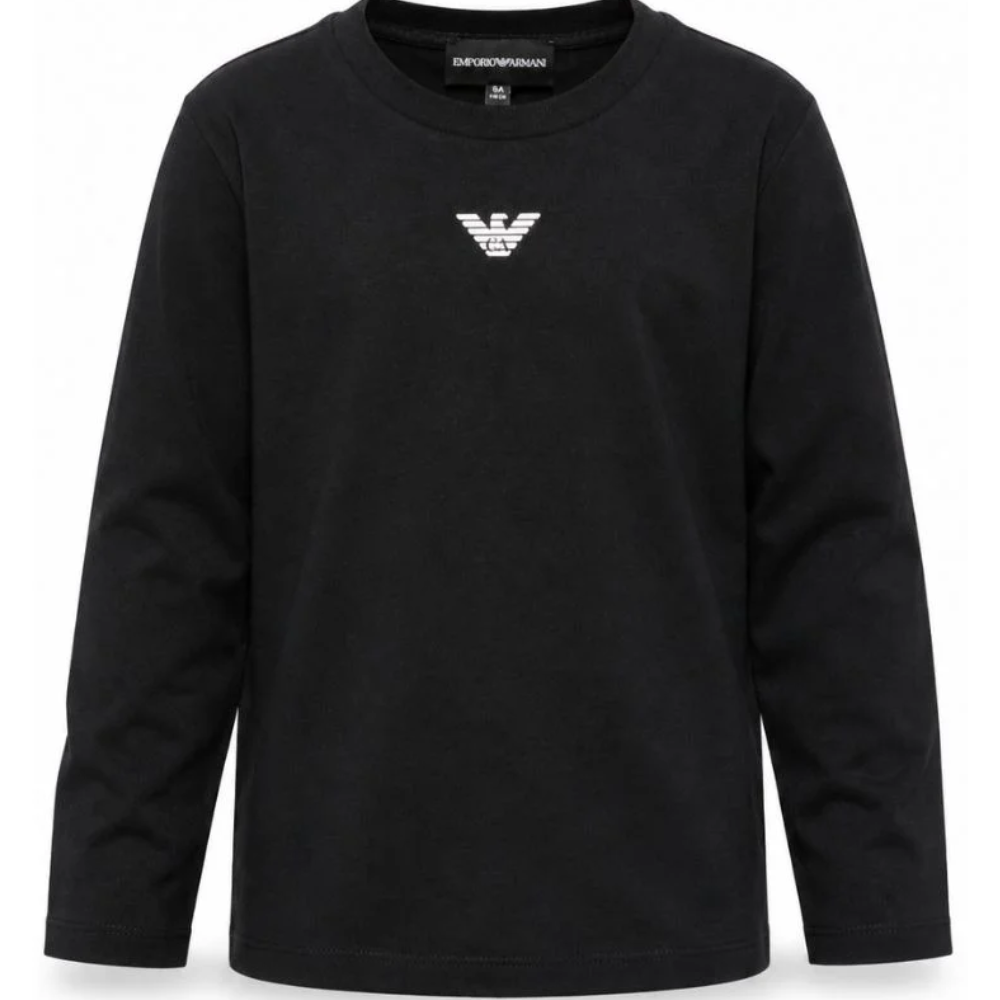 T-shirt a maniche lunghe Emporio Armani Kids bl navy con stampa logo EB000420 AF15013 MB250 EMPORIO ARMANI KIDS