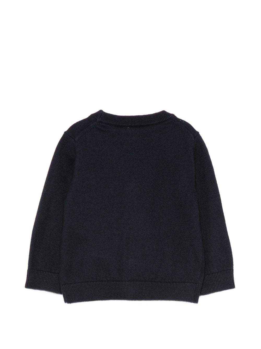 Cardigan per neonato Emporio Armani Kids blu navy con scollo a V EB000446 AF28773 UB118 EMPORIO ARMANI KIDS