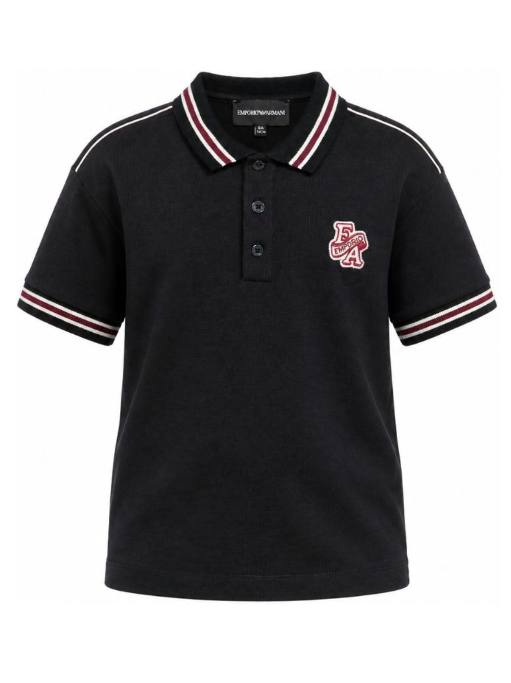 T-shirt per bambino Emporio Armani Kids grigia con logo applicato sul davanti EB001381 AF13715 O8042 EMPORIO ARMANI KIDS
