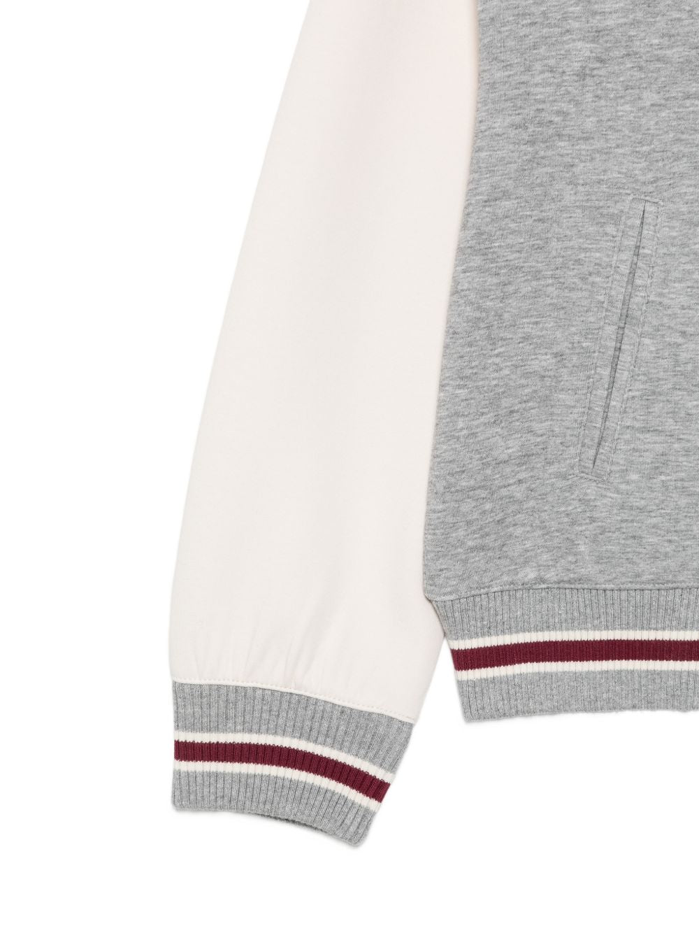 Felpa per bambino Emporio Armani Kids grigia con applicazione con logo sul petto EB001390 AF10126 MZ999 EMPORIO ARMANI KIDS