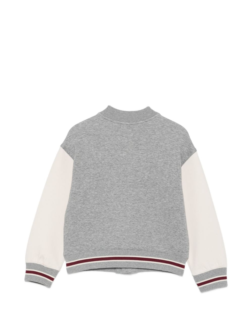 Felpa per bambino Emporio Armani Kids grigia con applicazione con logo sul petto EB001390 AF10126 MZ999 EMPORIO ARMANI KIDS