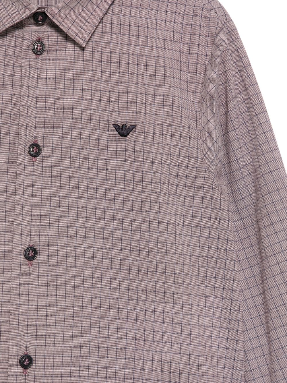 Camicia per bambino Emporio Armani Kids rosa chiaro con motivo a quadri EB001426 AF25922 F6016 EMPORIO ARMANI KIDS