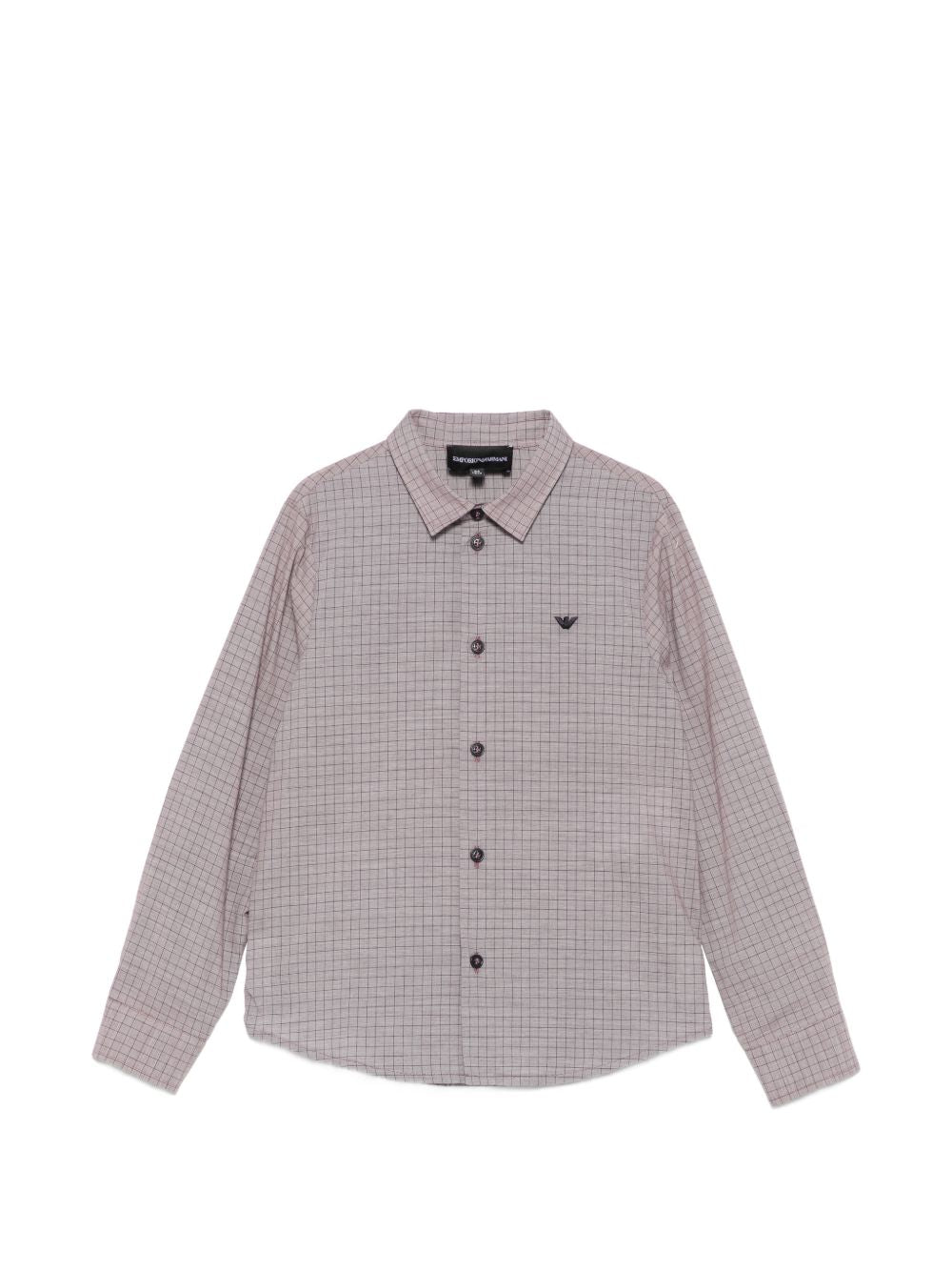 Camicia per bambino Emporio Armani Kids rosa chiaro con motivo a quadri EB001426 AF25922 F6016 EMPORIO ARMANI KIDS