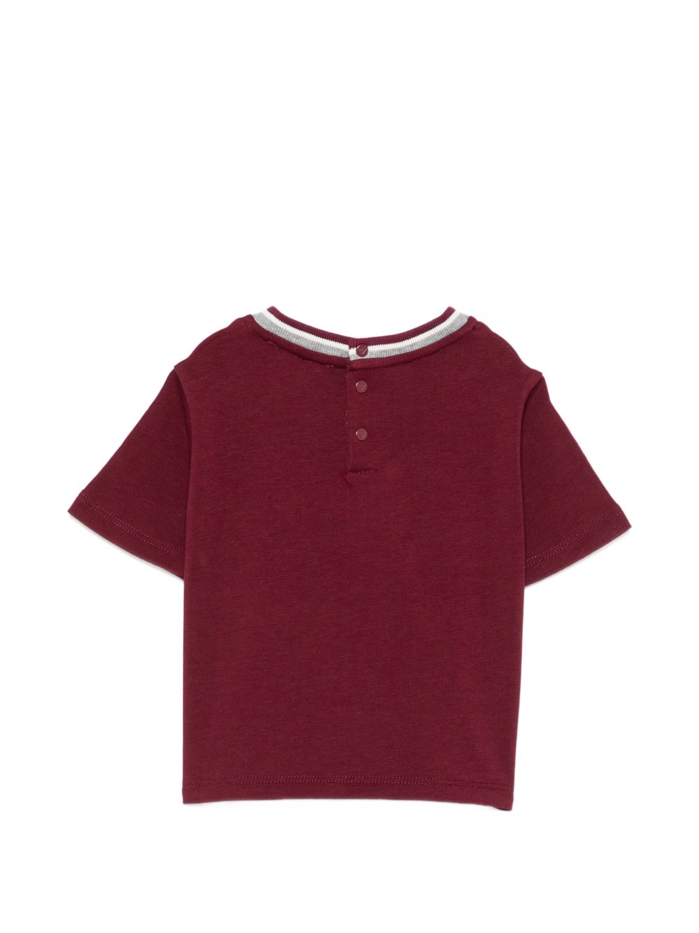 T-shirt per neonato Emporio Armani Kids bordeaux con patta logo EB001439 AF13715 UA343 EMPORIO ARMANI KIDS