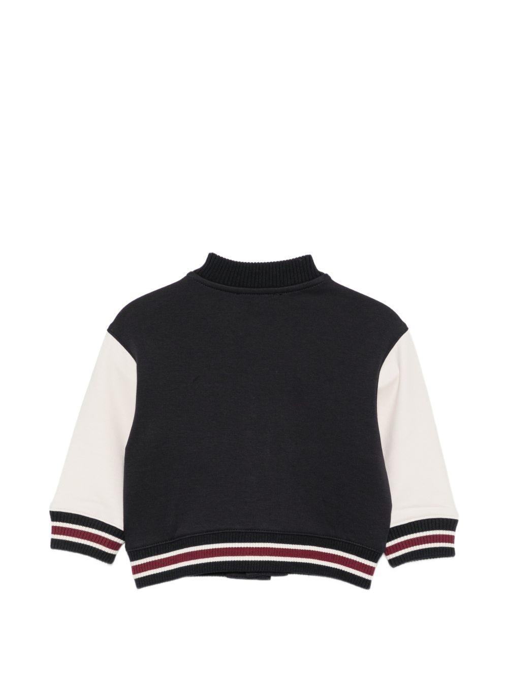 Felpa per neonato Emporio Armani Kids nera con applicazione logo sul petto EB001459 AF10126 MZ998 EMPORIO ARMANI KIDS