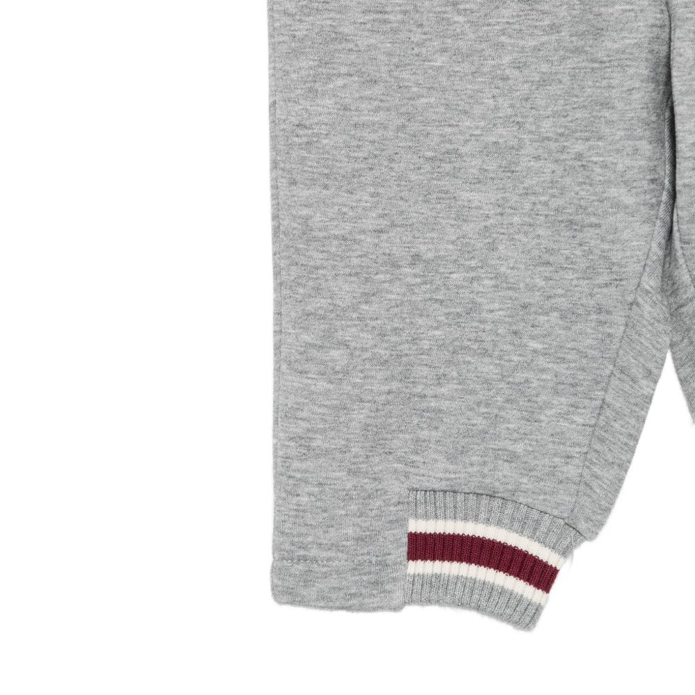 Pantatuta per neonato Emporio Armani Kids grigio con logo ricamato sul davanti EB001466 AF10126 O8042 EMPORIO ARMANI KIDS