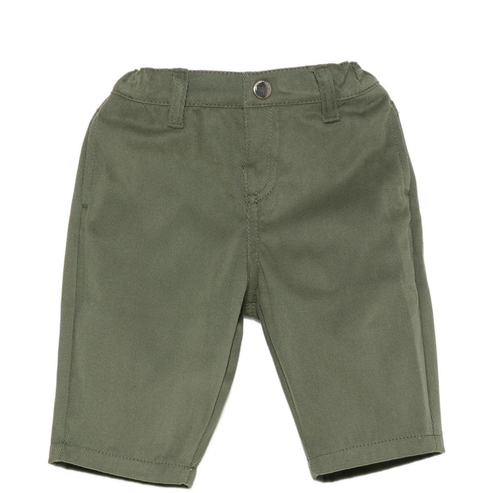 Pantaloni per neonato Emporio Armani Kids verde con applicazione logo EB001469 AF25986 U8114 EMPORIO ARMANI KIDS