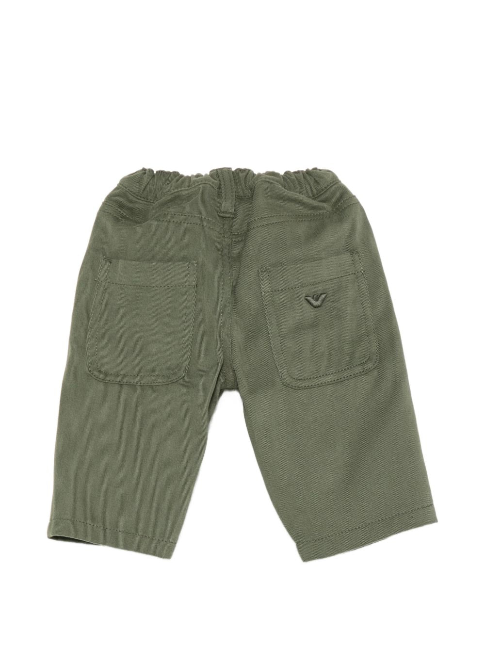 Pantaloni per neonato Emporio Armani Kids verde con applicazione logo EB001469 AF25986 U8114 EMPORIO ARMANI KIDS