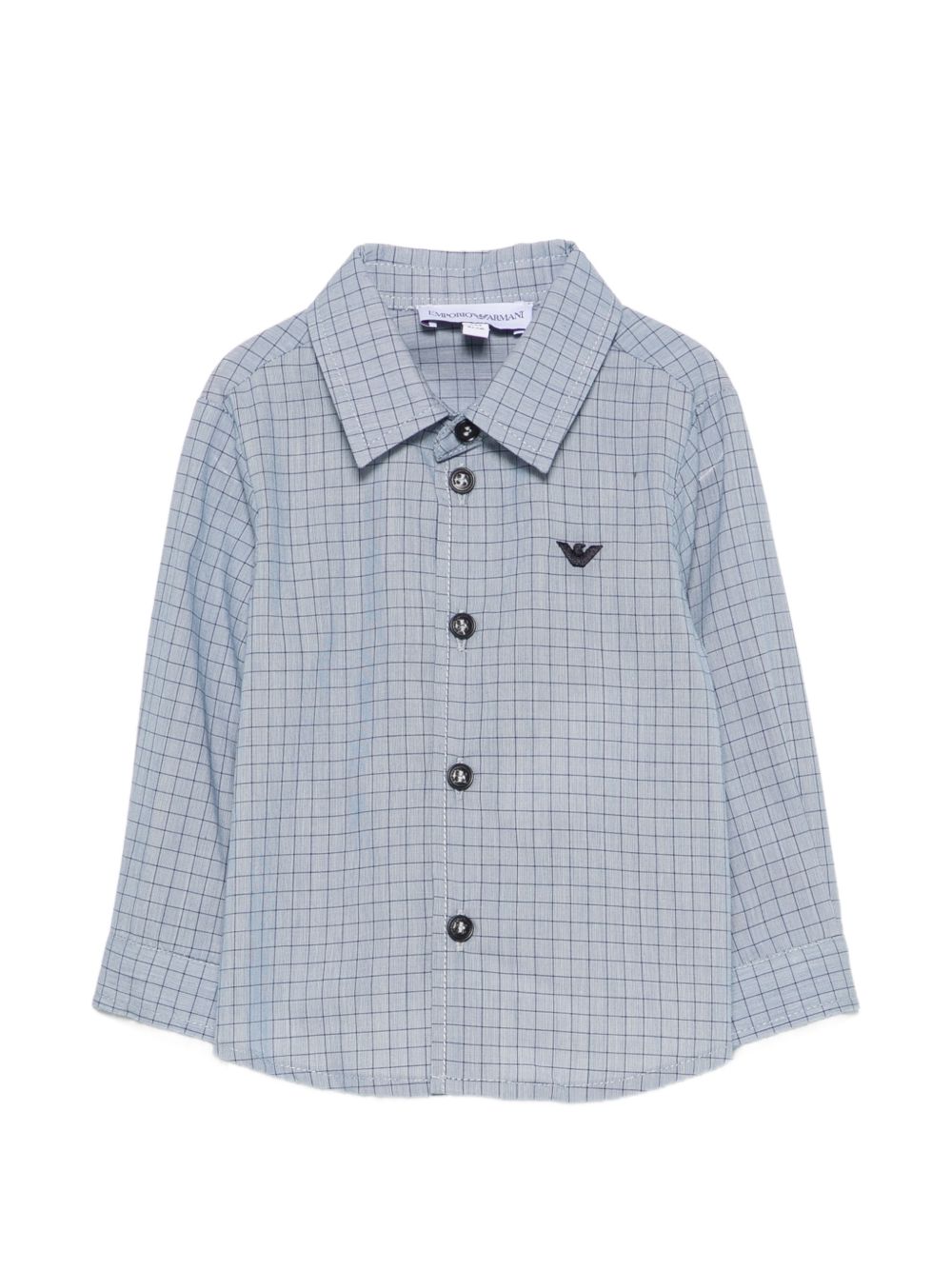 Camicia per neonato Emporio Armani Kids blu con motivo a quadri EB001485 AF25922 FB065 EMPORIO ARMANI KIDS
