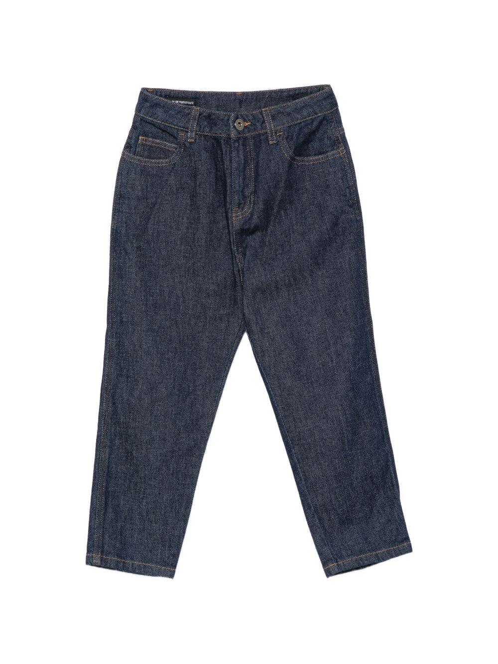 Jeans per bambino Emporio Armani Kids blu con placca logo EB001489 AF25912 MB001 EMPORIO ARMANI KIDS