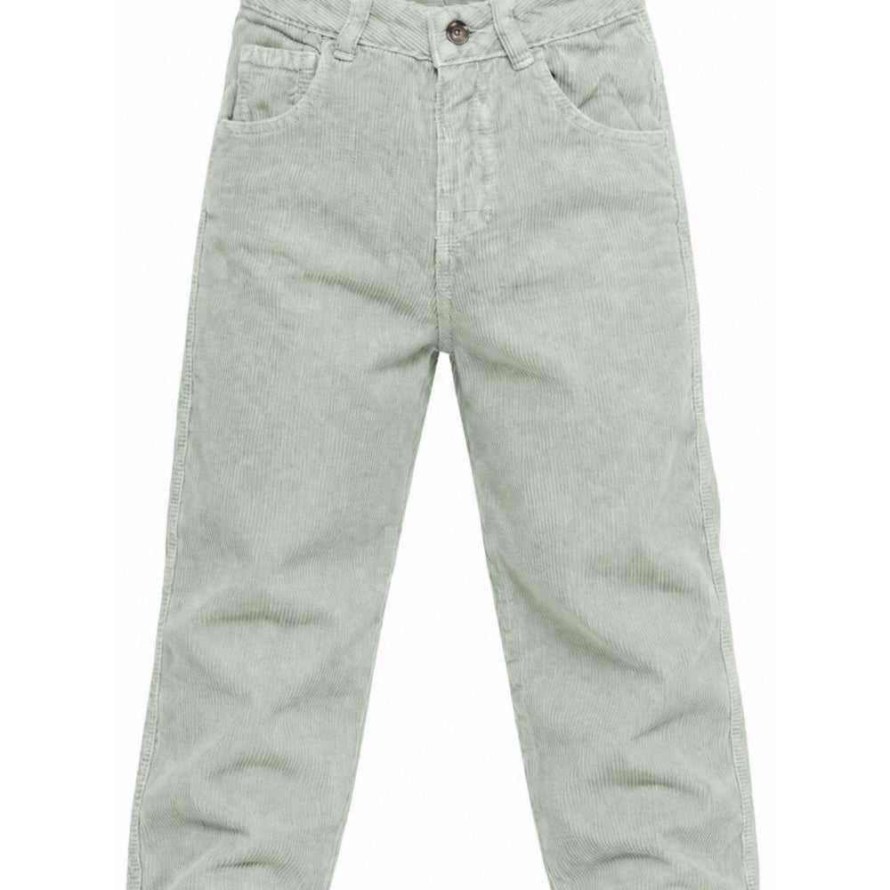 Pantaloni per bambino Emporio Armani Kids verde chiaro con bottoni e zip EB001490 AF26401 U9019 EMPORIO ARMANI KIDS