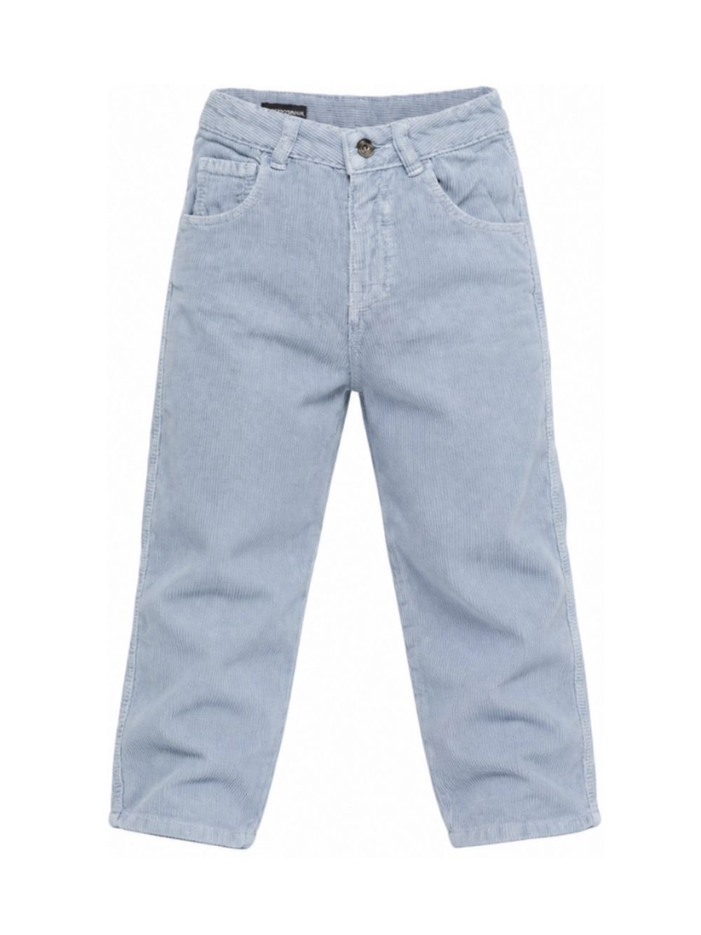 Pantaloni per bambino Emporio Armani Kids azzurro chiaro con bottoni e zip EB001490 AF26401 U9366 EMPORIO ARMANI KIDS