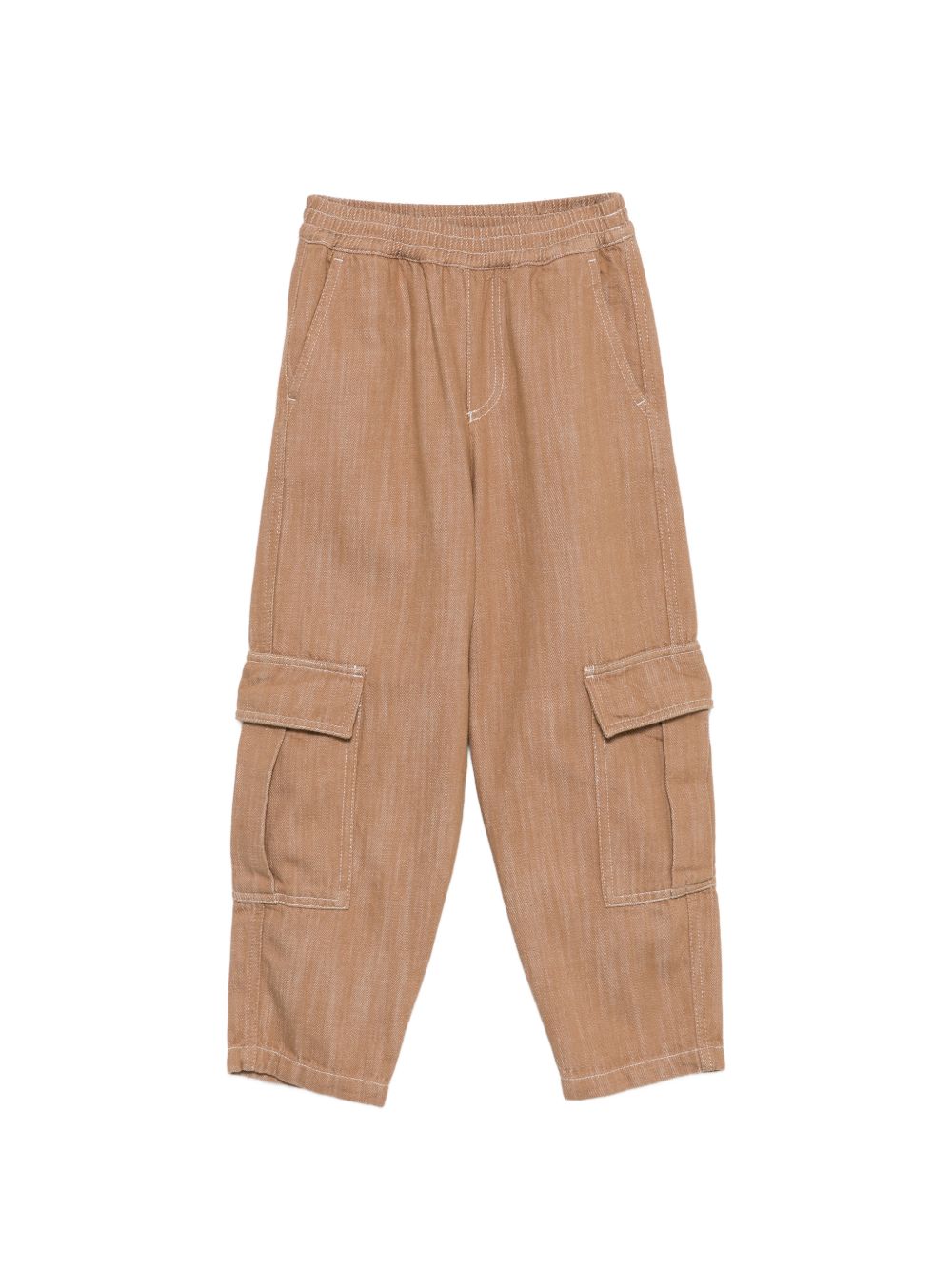 Pantaloni per bambino Emporio Armani Kids marrone con due tasche laterali EB001491 AF25910 U1049 EMPORIO ARMANI KIDS