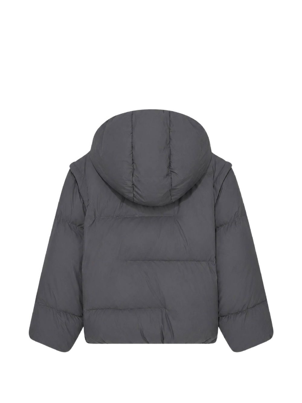 Giubbino per bambino Emporio Armani Kids grigio scuro con applicazione con logo sul petto EB001513 AF26005 UA030 EMPORIO ARMANI KIDS