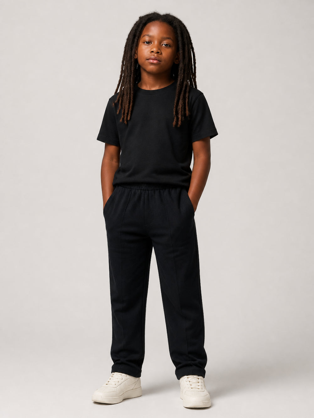 Pantaloni per bambino Emporio Armani Kids blu scuro a gamba dritta EB001564 AF22865 UB118 EMPORIO ARMANI KIDS