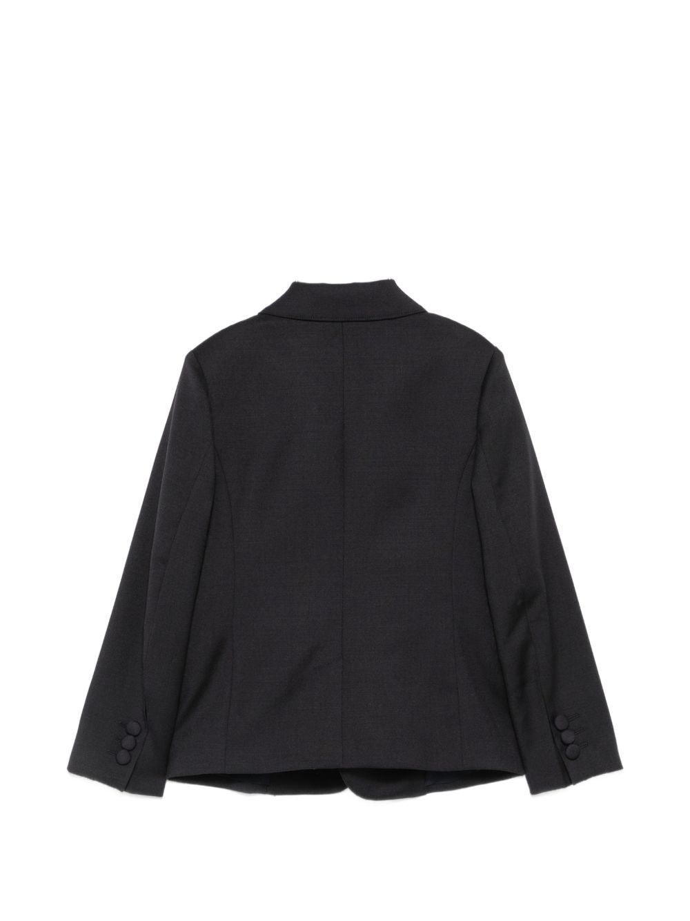 Giacca monopetto per bambino Emporio Armani Kids nera con placca logo EB001565 AF26061 UB109 EMPORIO ARMANI KIDS