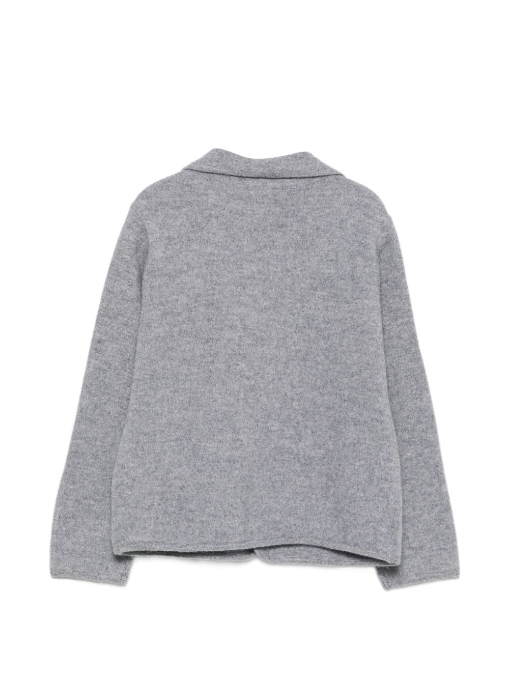 Cardigan per bambino Emporio Armani Kids grigio con design lavorato a maglia EB001579 AF27310 O8035 EMPORIO ARMANI KIDS