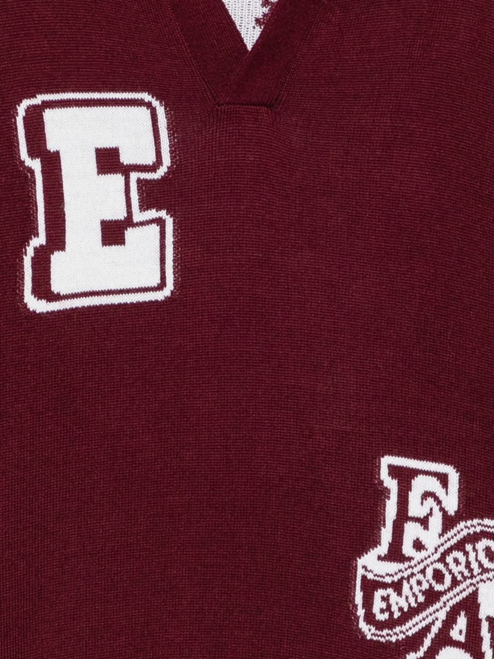 Maglione per bambino Emporio Armani Kids bordeaux con colletto polo EB001583 AF27314 UA343 EMPORIO ARMANI KIDS