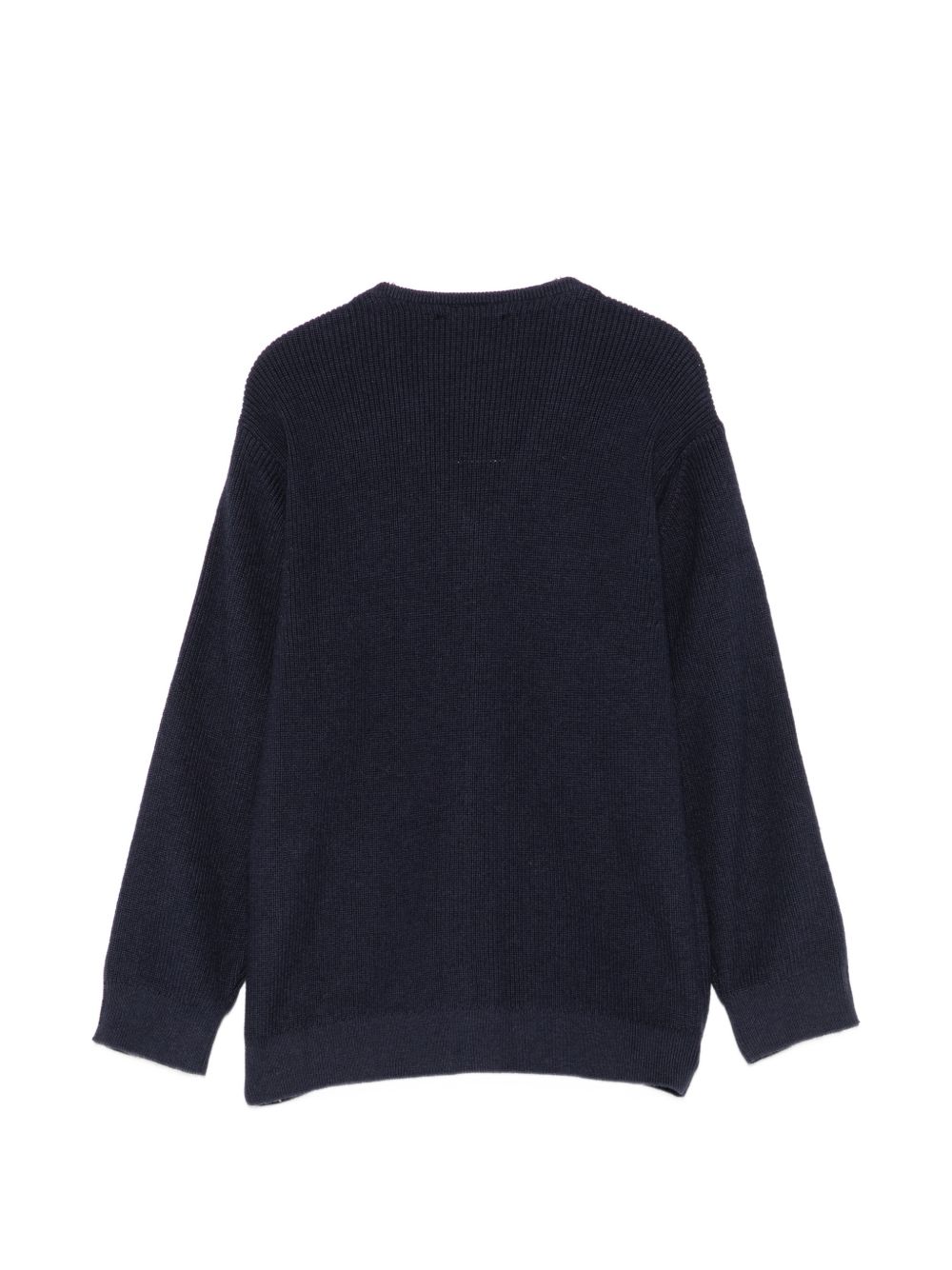 Cardigan per bambino Emporio Armani Kids blu navy con dettaglio logo sullle maniche EB001585 AF27315 UB118 EMPORIO ARMANI KIDS