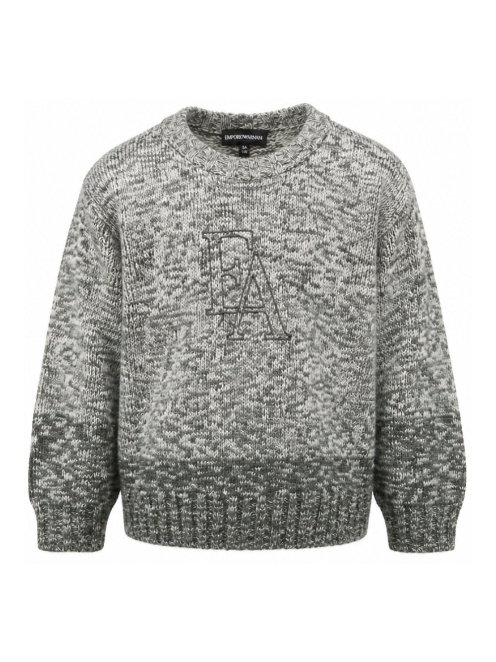 Maglione per bambino Emporio Armani Kids verde con effetto mélange EB001587 AF27316 F7011 EMPORIO ARMANI KIDS