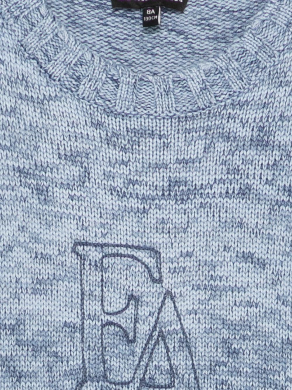 Maglione mélange per bambino Emporio Armani Kids azzurro con logo EB001587 AF27316 FB070 EMPORIO ARMANI KIDS
