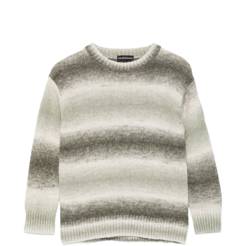 Maglione per bambino Emporio Armani Kids verde con effetto sfumato EB001589 AF27318 F7012 EMPORIO ARMANI KIDS
