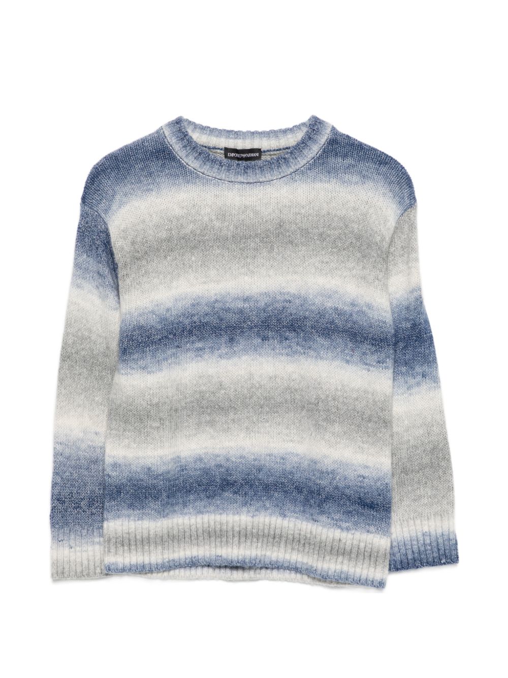 Maglione per bambino Emporio Armani Kids blu con effetto sfumato EB001589 AF27318 FB058 EMPORIO ARMANI KIDS