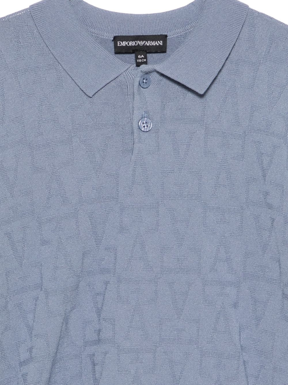 Maglione per bambino Emporio Armani Kids azzurro con motivo jacquard EB001595 AF27303 U9366 EMPORIO ARMANI KIDS