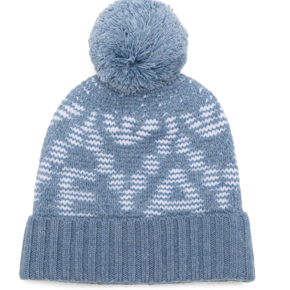 Berretto per bambino Emporio Armani Kids blu con dettaglio con pompon EB001614 AF27313 F9026 EMPORIO ARMANI KIDS
