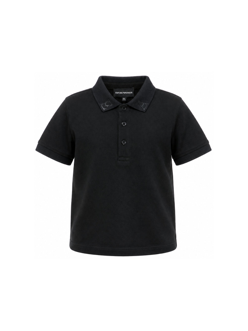 Polo per bambino Emporio Armani Kids nero con abbottonatuira frontale EB001645 AF28486 UB118 EMPORIO ARMANI KIDS