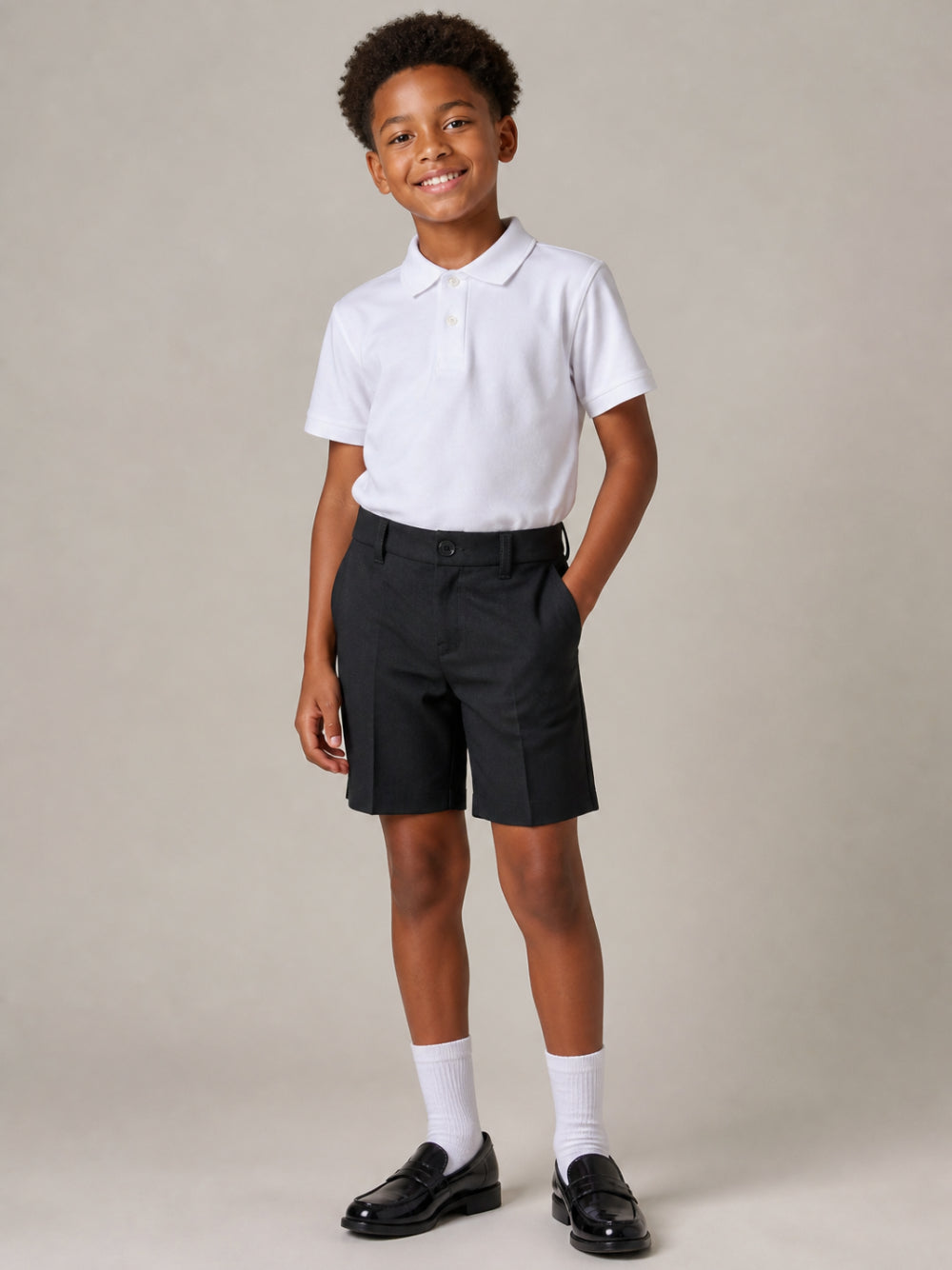 Shorts per bambino Emporio Armani Kids blu navy con pieghe EB001648 AF26957 UB100 EMPORIO ARMANI KIDS