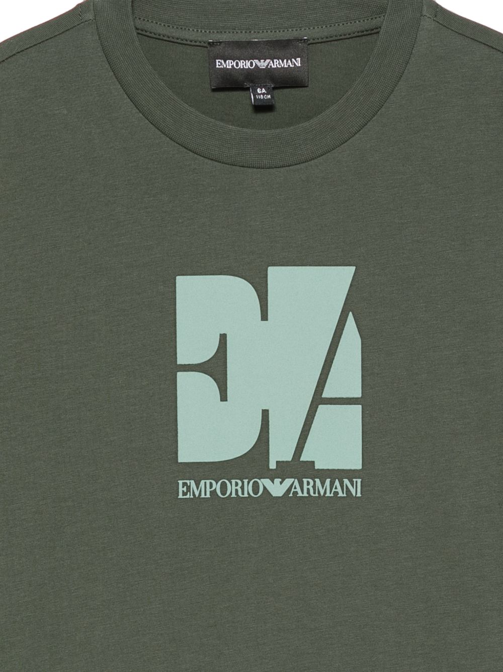 T-shirt per bambino Emporio Armani Kids verde con stampa grafica EB001667 AF26009 U8114 EMPORIO ARMANI KIDS
