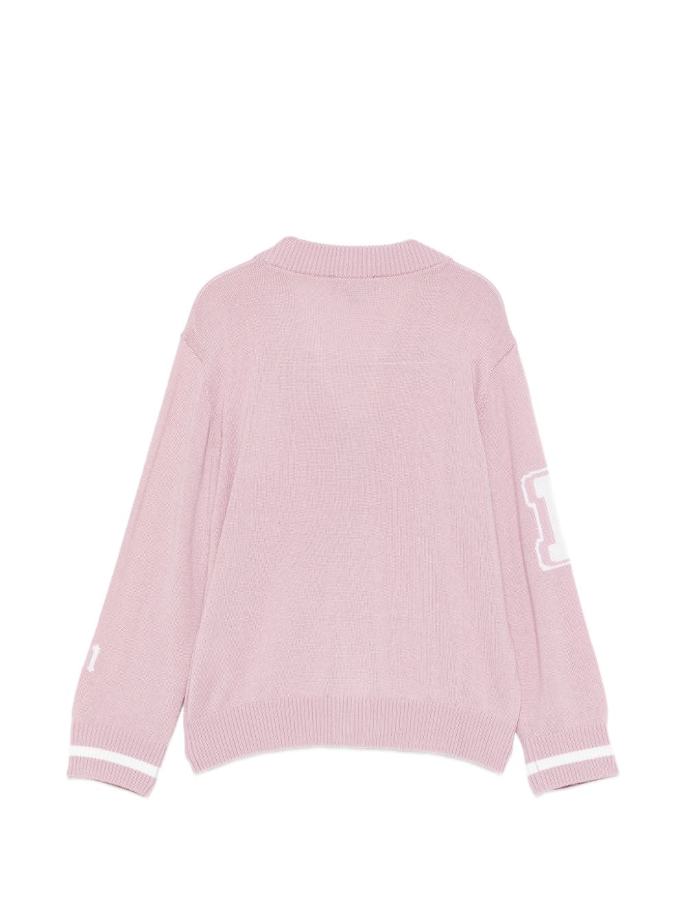 Cardigan per bambina Emporio Armani Kids rosa con decorazioni ricamate EB001686 AF27314 UA266 EMPORIO ARMANI KIDS