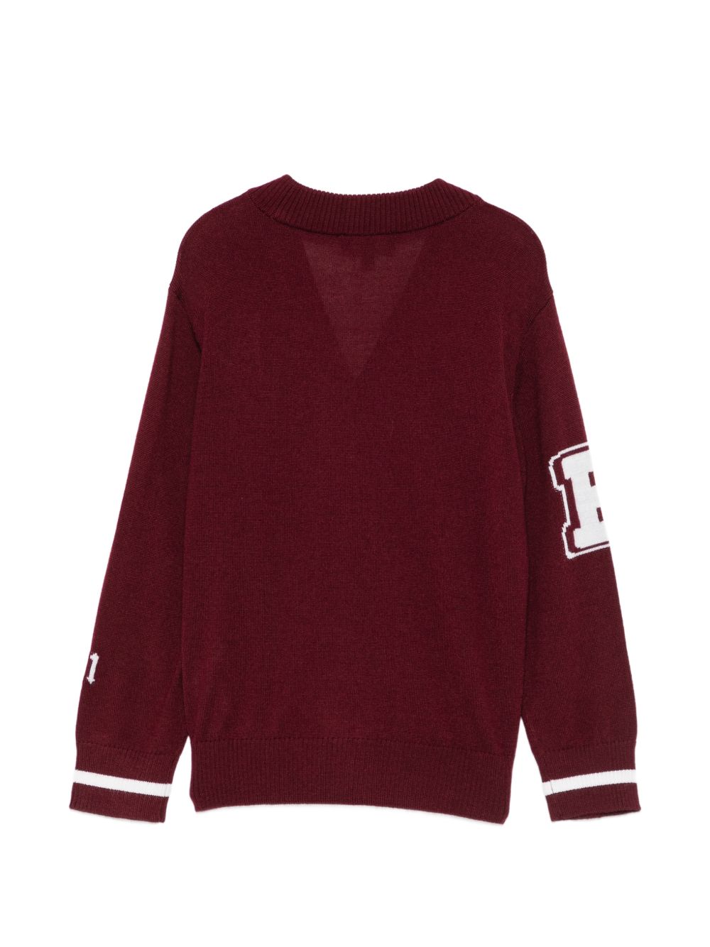 Cardigan per bambino Emporio Armani Kids bordeaux a maniche lunghe EB001686 AF27314 UA343 EMPORIO ARMANI KIDS
