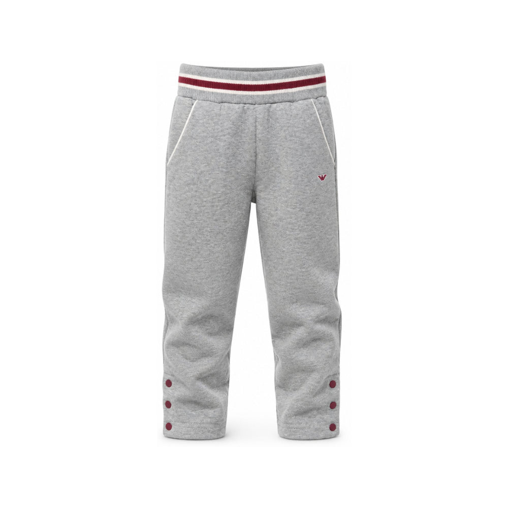 Pantatuta per bambina Emporio Armani Kids grigio con patch logo EG000856 AF10126 O8042 EMPORIO ARMANI KIDS