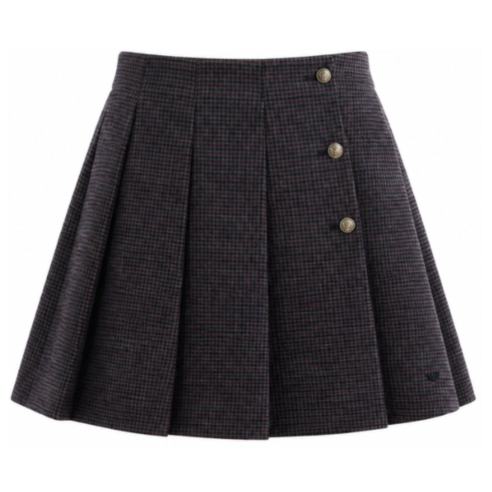 Minigonna per bambina Emporio Armani Kids blu con design con pieghe EG000877 AF26957 F8045 EMPORIO ARMANI KIDS
